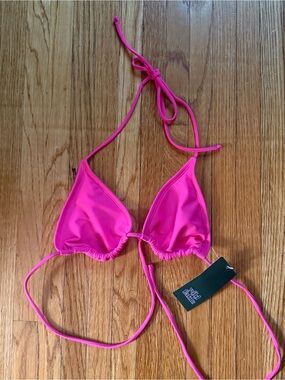 NWT Wild Fable Hot Pink Triangle Bikini Top